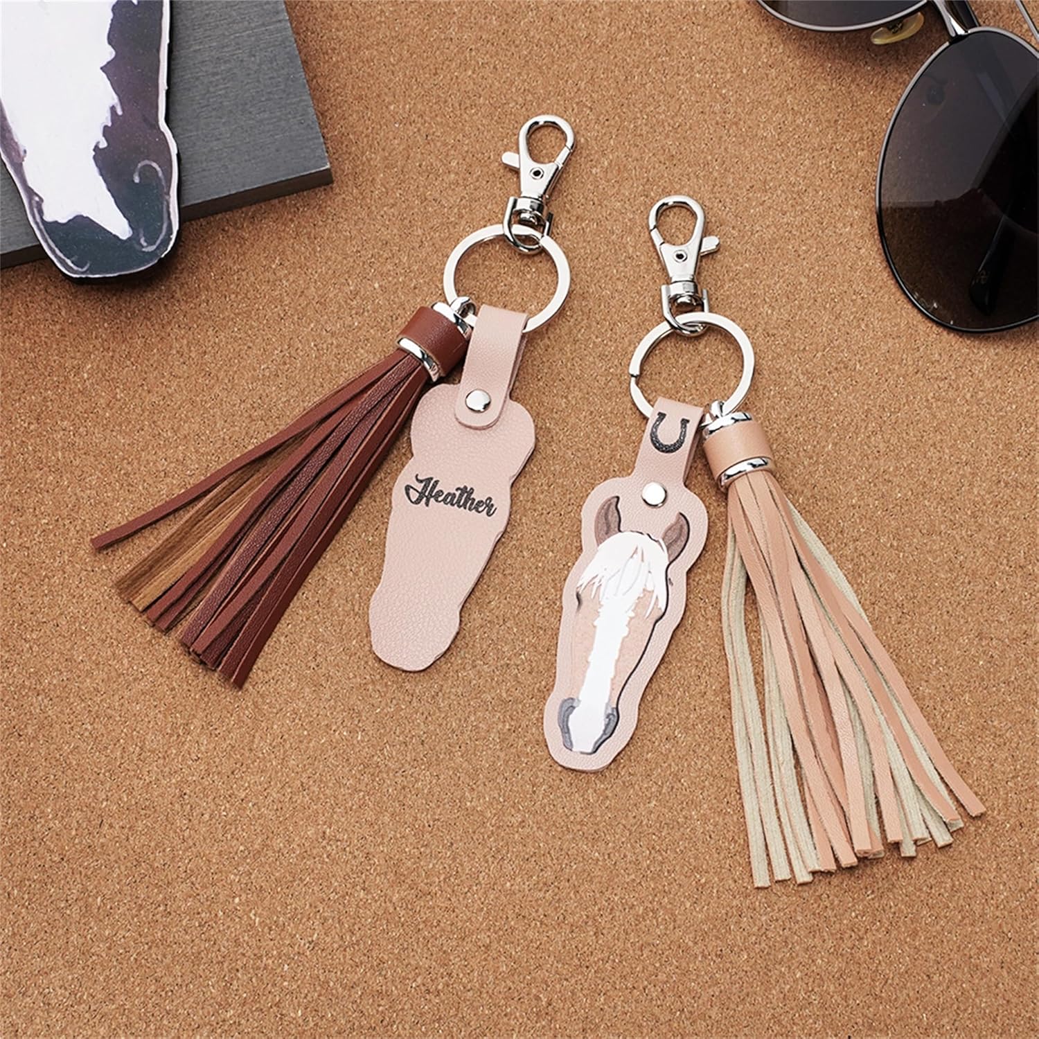 Custom Horse Keychain With Tassel Personalized Horse Photo Leather Bag Charm Unique Charms For Handbags Purse Backpack Birthday Gifts For Women Men - Image 8