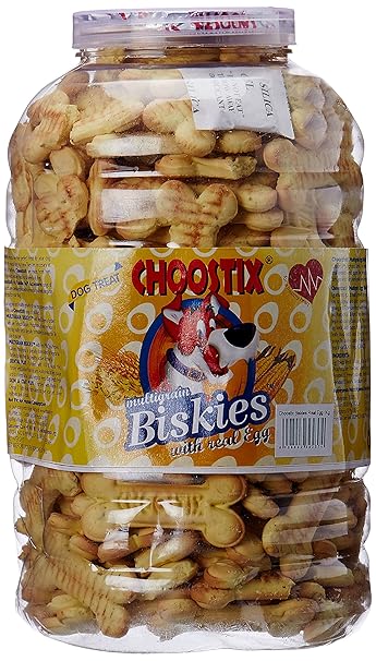 Choostix Biskies with Real EggDry Adult Dog Treat, 1 Kg (Jar)