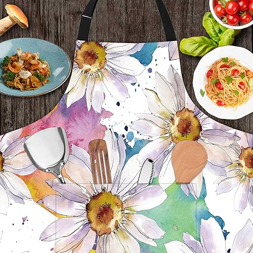 Miniatura 6 de JASAKOO Delantal étnico, delantal con cuello ajustable, impermeable, para mujeres y hombres, adecuado para cocina, regalos de cocina