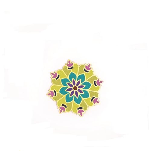 Image of TOTA Rangoli Stencil - Set of 5 Rangoli Colours + 1 MDF Stencils 8x8 inch | Reusable 3D Rangoli for Diwali Home Decoration Navratri Pongal Onam Puja