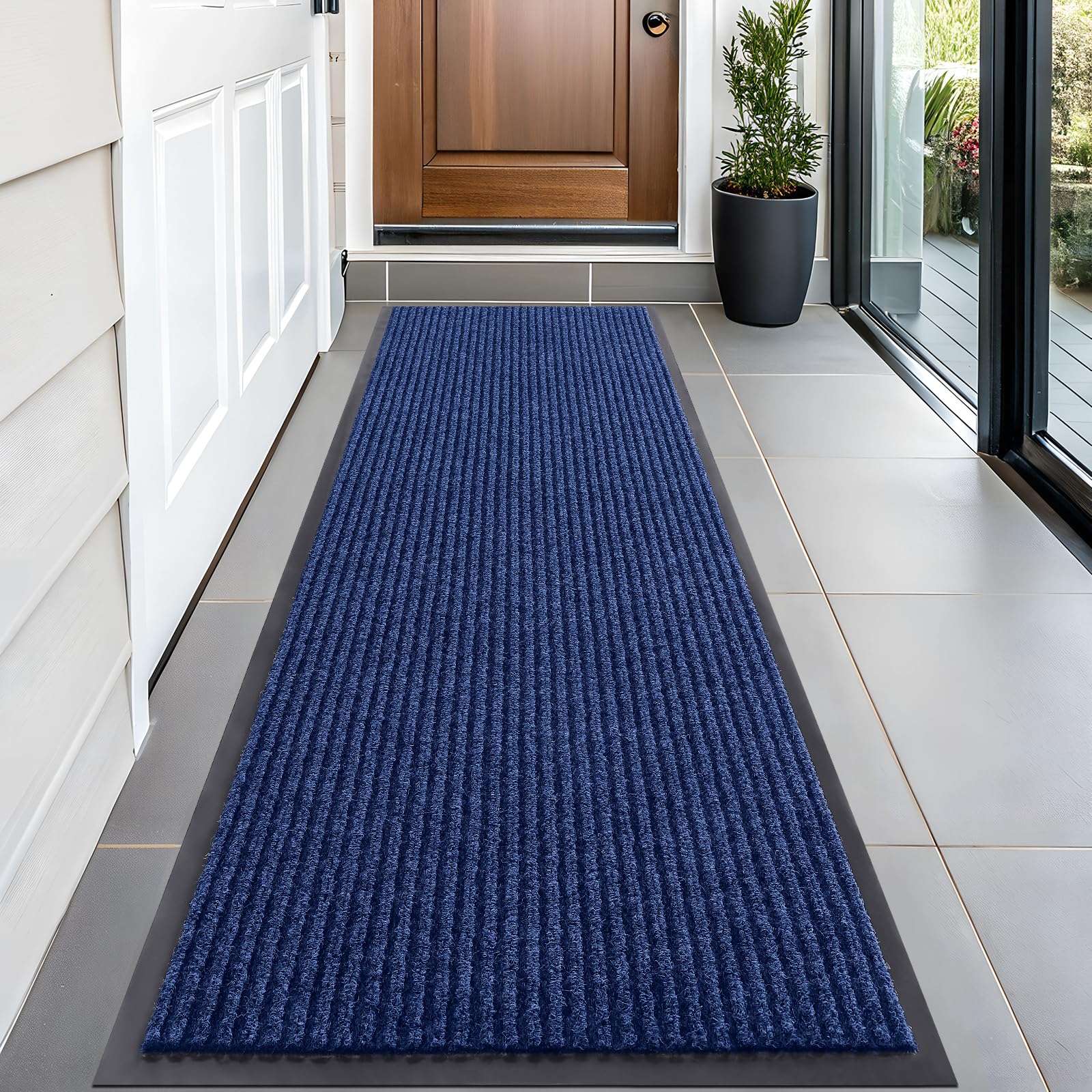 OLANLY Front Door Mat Indoor Outdoor Entrance, Waterproof Heavy Duty Doormat, Fade Resistant, Low Profile, Easy Clean Patio Porch Welcome Floor Mats for Entry, 29.5x17, Beige — view 192