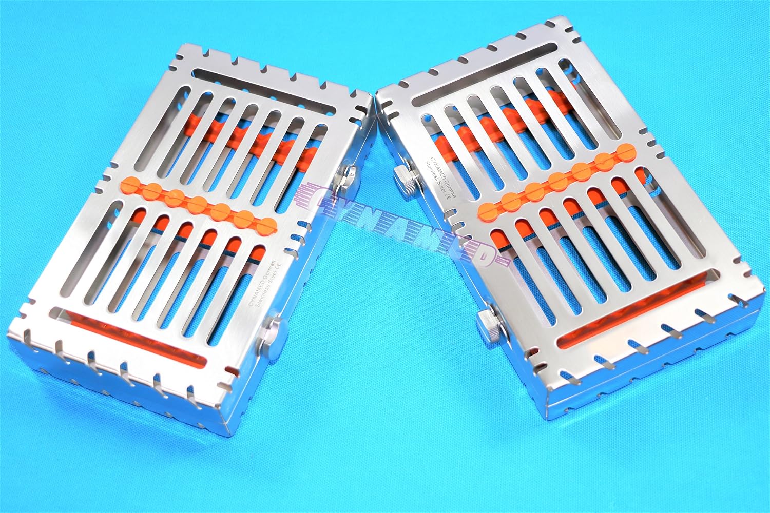 2PCS Sterilization Trays for 7 Instruments Detachable Premium German with Button CYNAMED