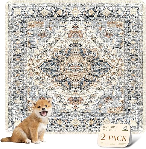 nunubaby Almohadillas lavables para orina de perros, elegantes, antideslizantes, a prueba de fugas, reutilizables, para jaulas y pisos,