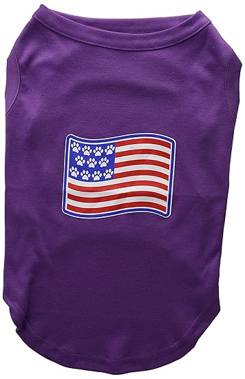 Mirage Pet Products Paws and Stripes Screen Print Shirts Purple XL (16)