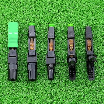 10 Pcs FTTH SC APC Optical Fiber Cable Quick Connector Fast Cold Connection Adapter for CATV Network
