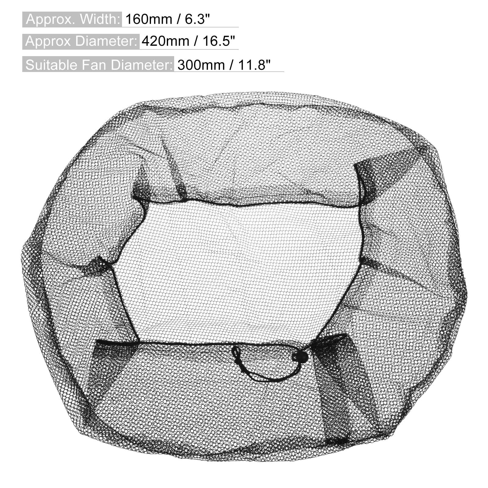 Cubierta de malla para ventilador eléctrico de 11.8 pulgadas, cubierta de protección lavable a prueba de polvo, red protectora de dedos, color negro 2