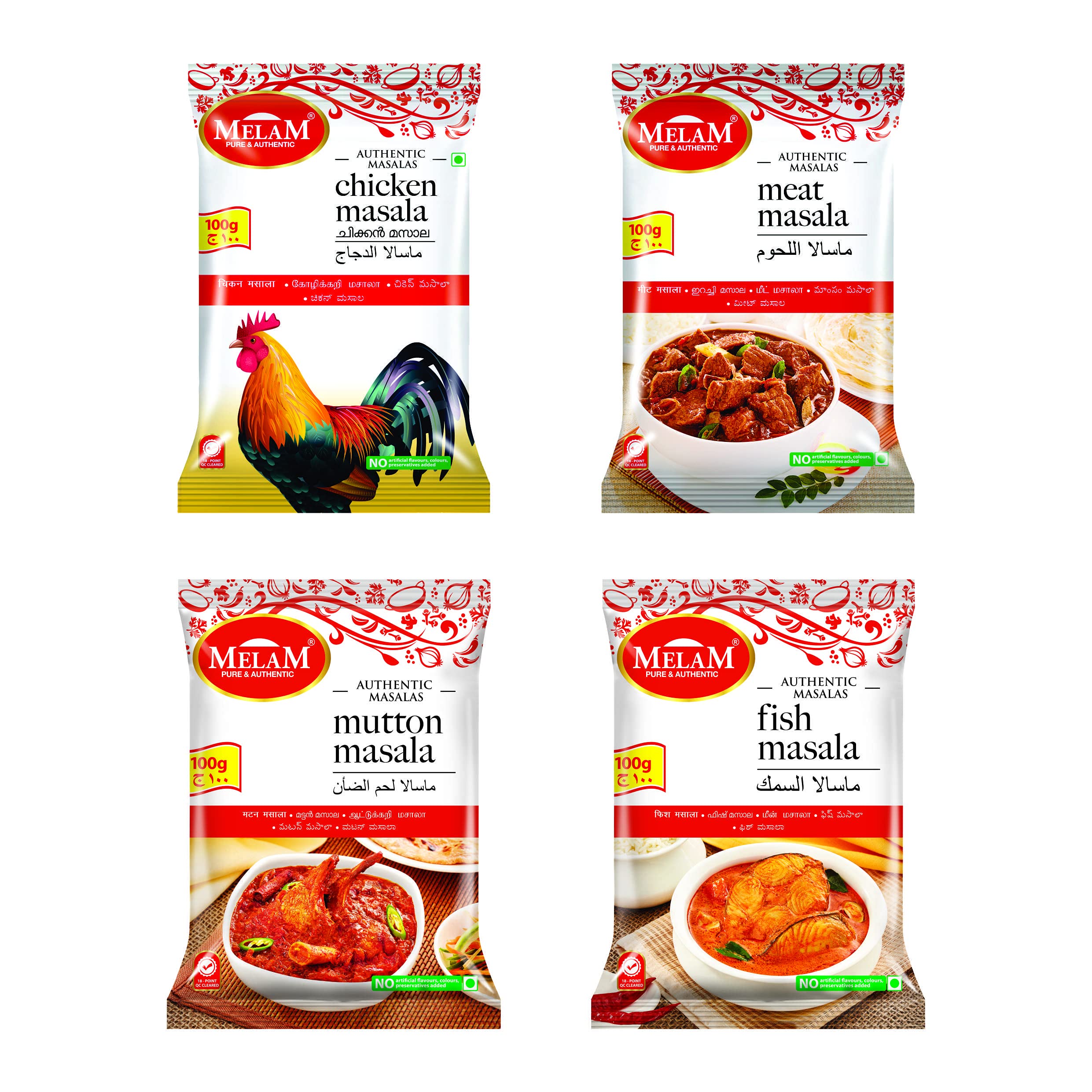 MELAM Non-Veg Masala Combo | Pack of 4 | Fish Masala, Chicken Masala, Mutton Masala, Meat Masala | 100g Each (B09HHCXP9H) Amazon Price History, Amazon Price Tracker