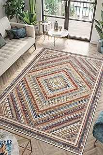 Keen Home Design 10x14 Rug - Machine Washable Area Rug with Non-Slip Bac...