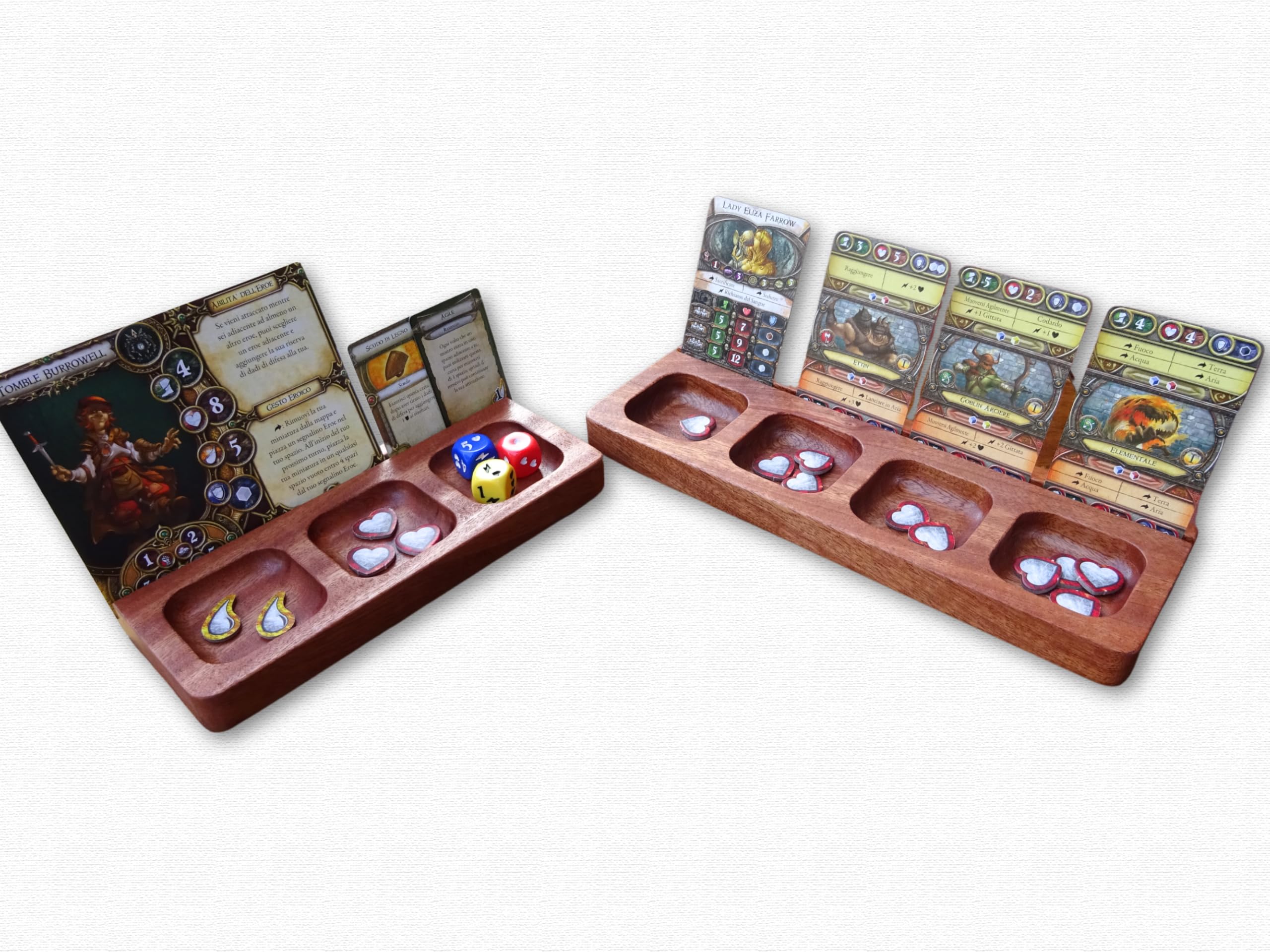 Vassoio porta Token/Risorse e carte per giochi da tavolo (XLARGE 6 SLOTS)