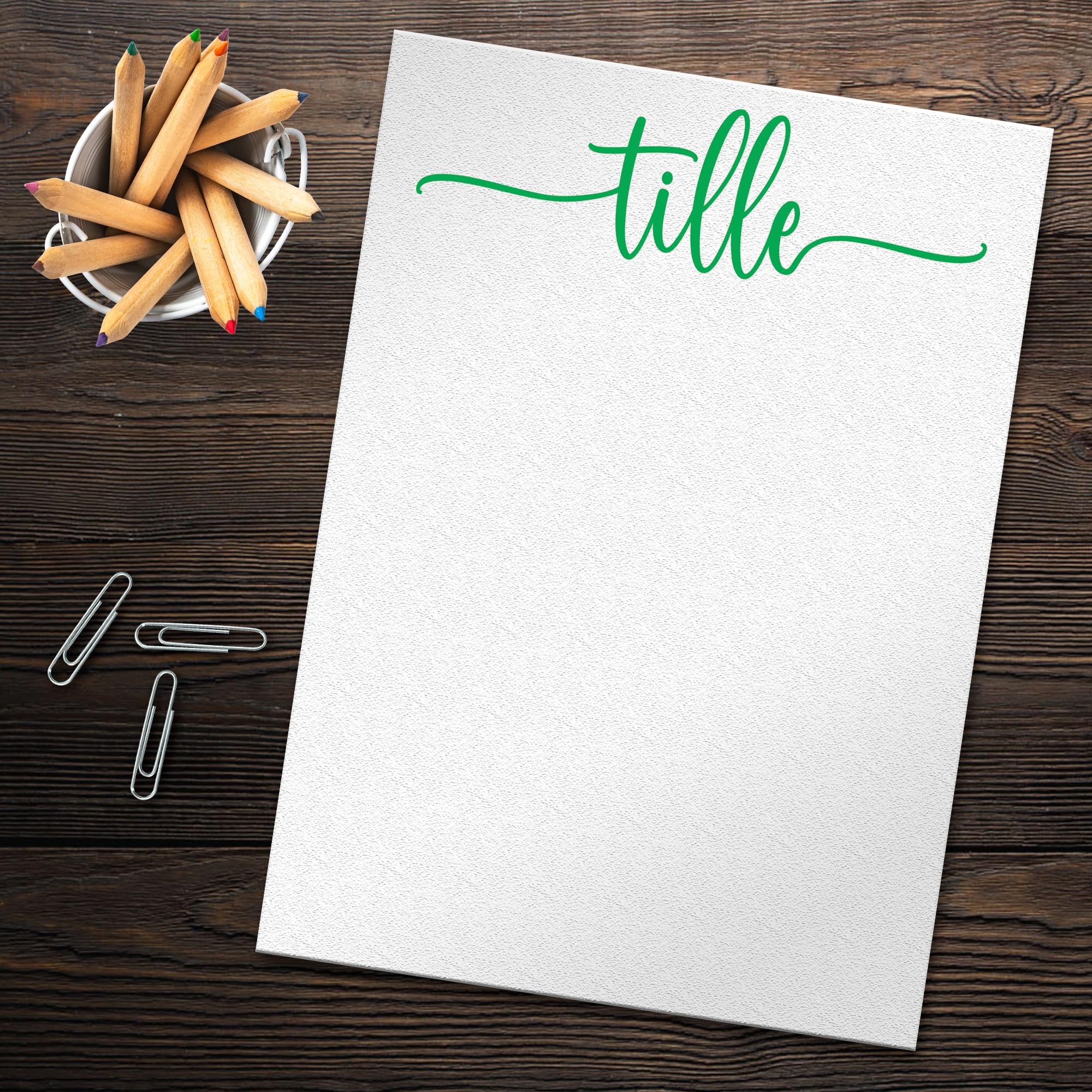 Personalized Notepad with Modern Handwritten Script Font