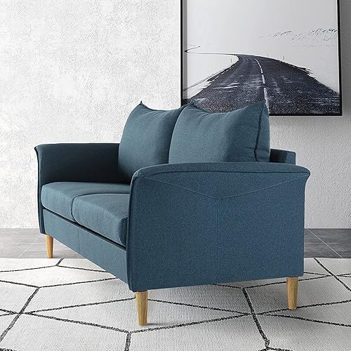 Miniatura 7 de ZUNMOS Sofá de 3 asientos, muebles modernos de 77 pulgadas con asiento profundo, sofá tapizado de mediados de siglo para sala de estar, apartamento,