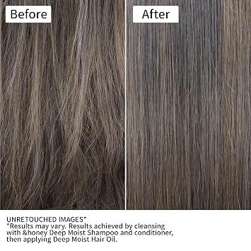 [Genuine Product] &honey Deep Moist Hair Oil 100mL/ 3.38 Oz Sulfate-Free Moisturizing Hair Oil for Dry Hair |Unique Blend of Honeys & Argan Oil for Shine, Hydrated Hair Japanese Hair Care