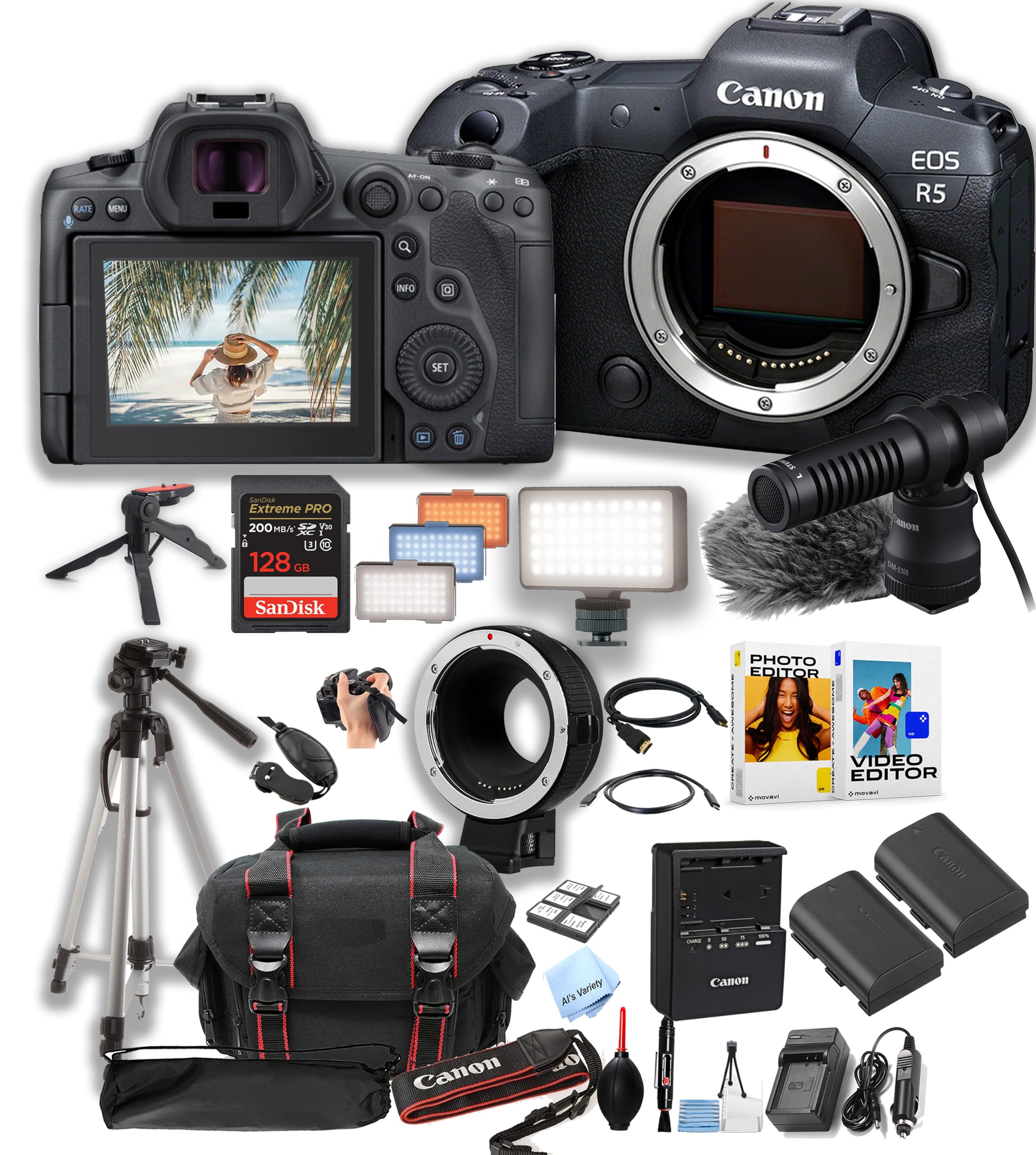 Amazon.com : Canon EOS R5 Mirrorless Camera Body + 128GB Pro Speed