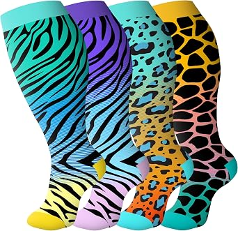 bropite Plus Size Compression Socks For Women&Men,Wide Calf Knee High Socks
