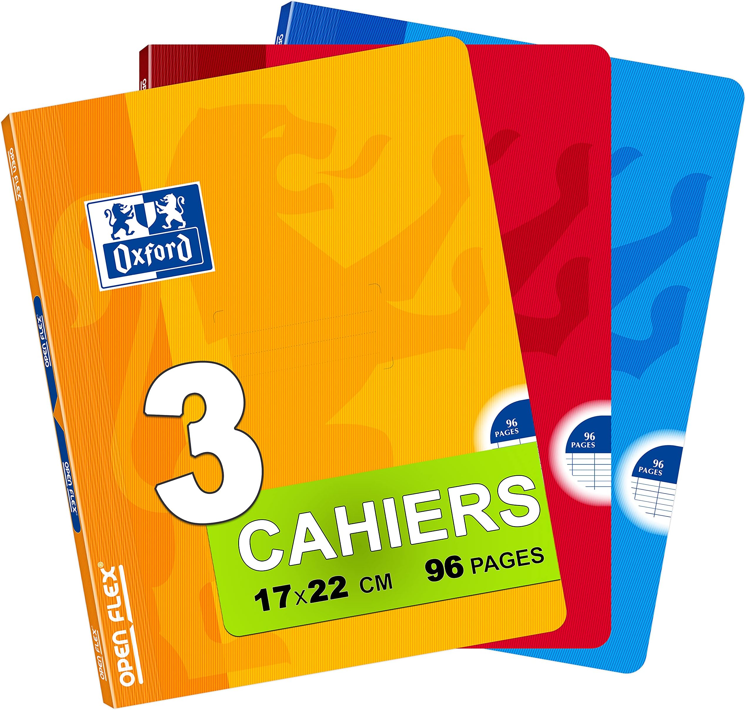 Oxford OpenFlex Staples 17 x 22 cm Large Squares 96 Pages 90g Pack of 3
