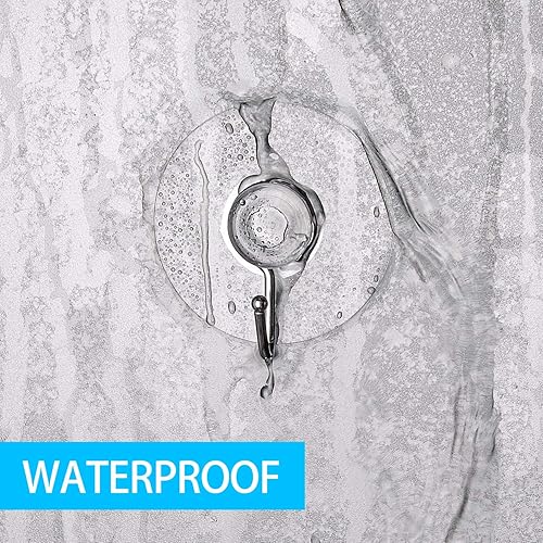 Miniatura 6 de Awpeye Paquete de 40 ganchos de ventosa, ventosas universales de PVC transparente de 1.77 pulgadas para ducha, ventosas de ventana extraíbles con