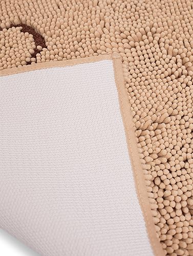 Vista 33 de Internet's Best Felpudo de felpilla para perro, 60 x 30 pulgadas, superficie absorbente, parte inferior antideslizante, protege los pisos, color gris