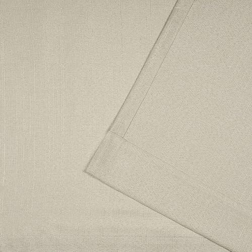 Miniatura 4 de Exclusive Home Curtains Loha Light Filtrado Esmoquin Tab Top Cortina Panel Par, 54x108, Natural
