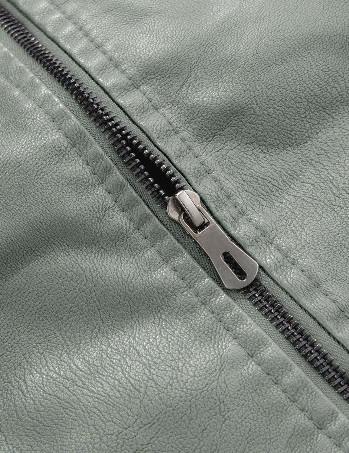 Mens Leather Jacket Faux Leather Motorcycle Jackets Turn Down Collar Biker Coat Outwear - Image 4