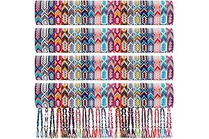 48-Piece Homemade Nepal Friendship Bracelet Bundle for Crafting
