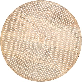 SARO LIFESTYLE Rustic Charm Wooden Charger Plate (Set of 4)