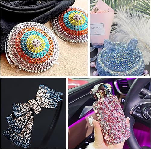 Miniatura 6 de Diamantes de imitación arcoíris transparentes de 0.197 pulgadas, diamantes de imitación coloridos para manualidades, resina plana que no se