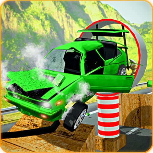 Car Crash Stunts - Beam Drive y Derby Megaramp Ultimate Hero Stunts & Speed ??Bump Performing Derby Accidents Simulación de coches Juego gratis en vacaciones de Navidad 2020