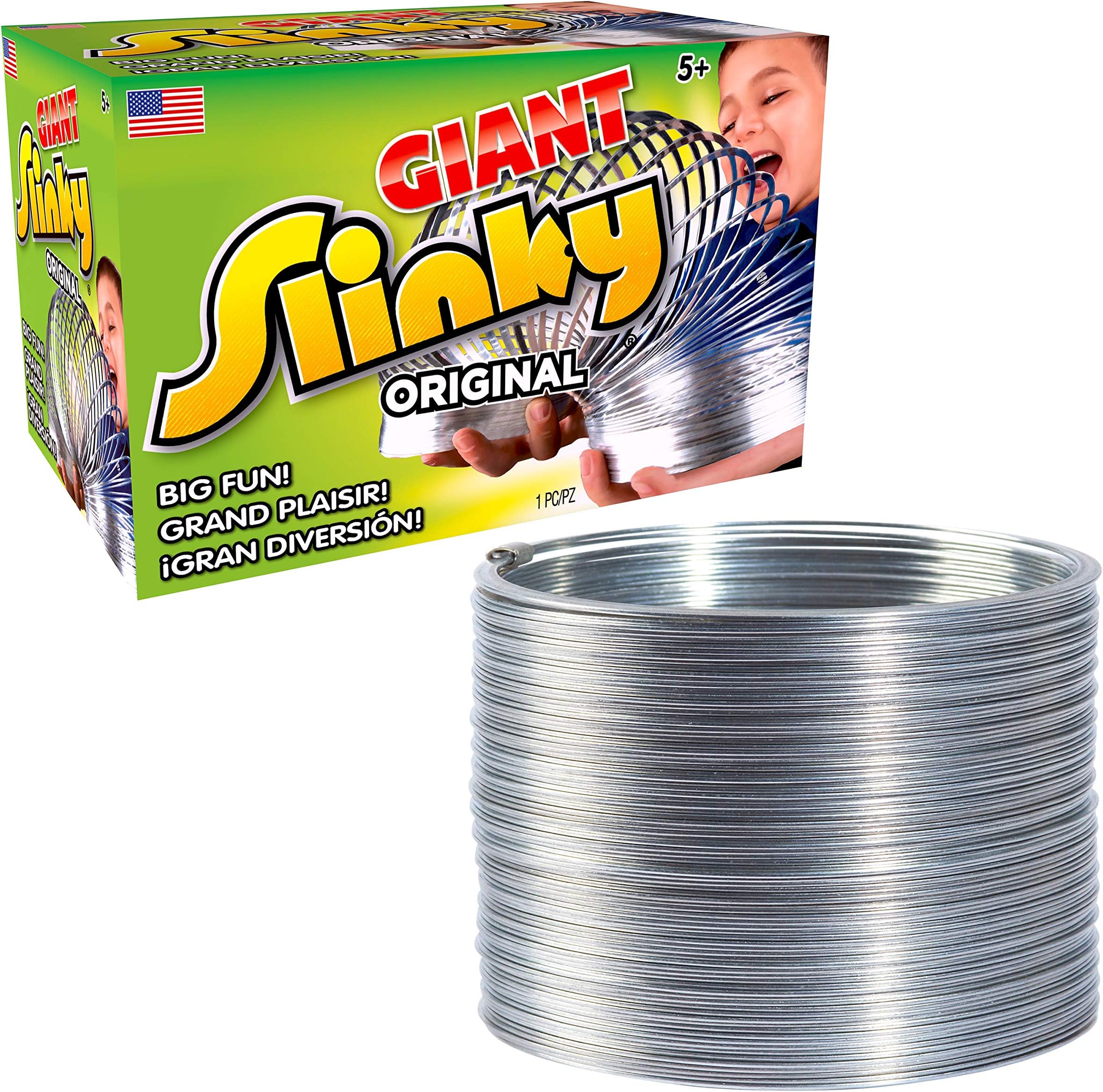 The Original Giant Slinky Walking Spring Toy, Metal Slinky, Party Favors, Fidget Toys, Kids Toys for Ages 5 Up by Just Play