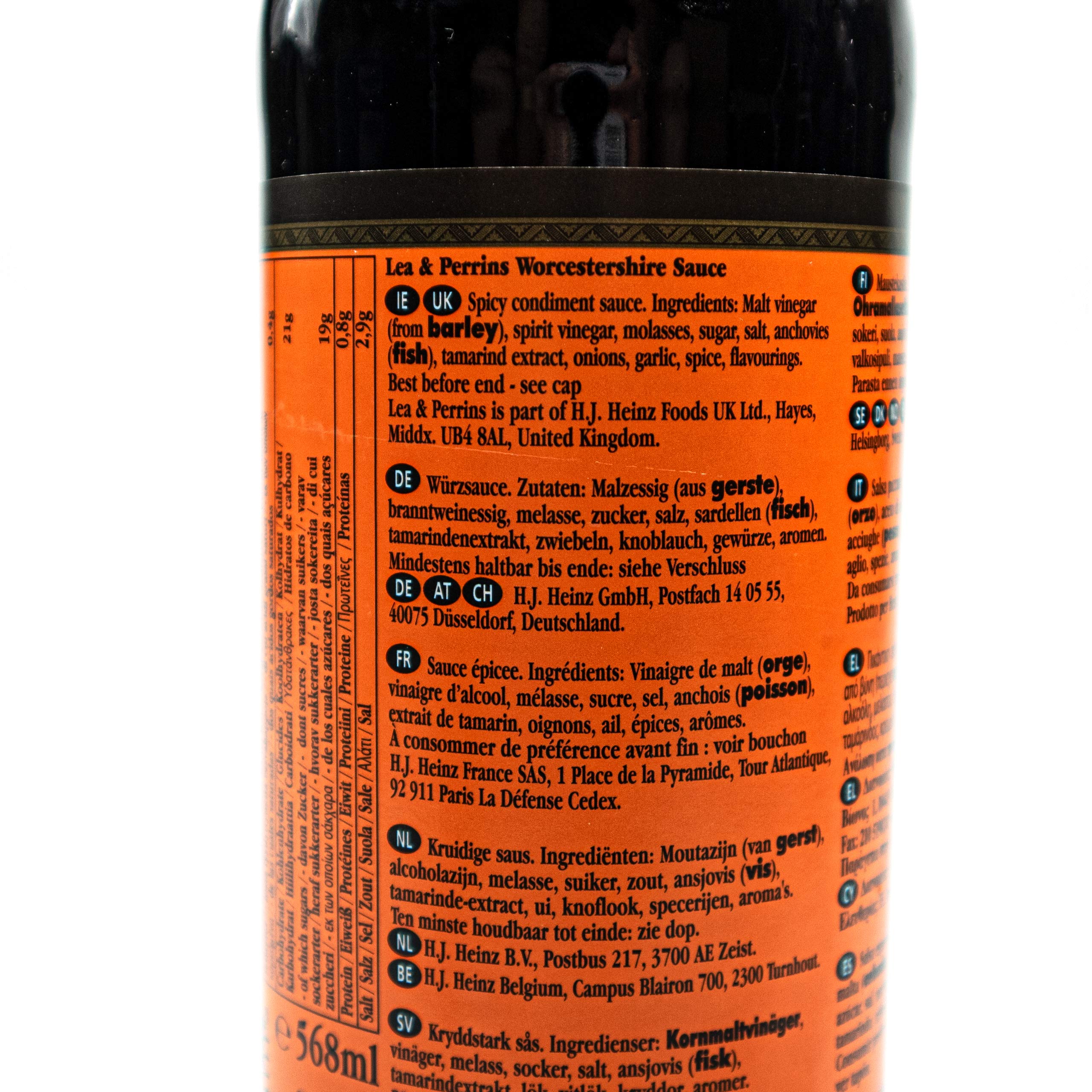 Lea & Perrins - Lot de 3 sauces Worcestershire originales dans une bouteille en verre de 568 ml (sauce assaisonnement) – Sauce Worcester traditionnelle anglaise Worcester