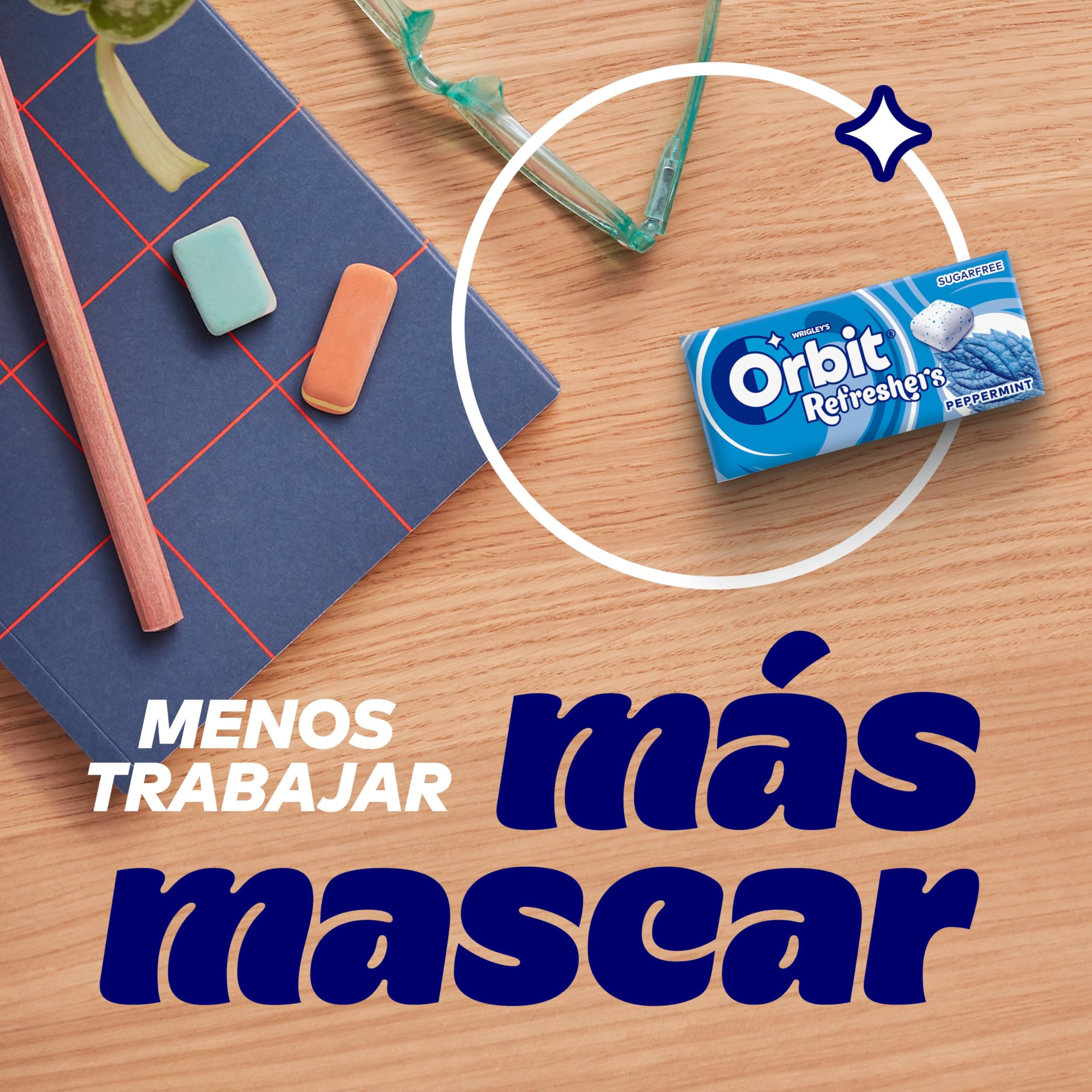 Orbit Refreshers Chicles Sin Azúcar Sabor Menta Pack Bolsillo 112 Chicles