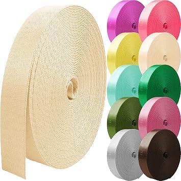 Nylon Webbing 1 inch 1.5 inch 2 inch Webbing Nylon Strap Nylon Belt, 10 25 50 3.3 Yards Webbing