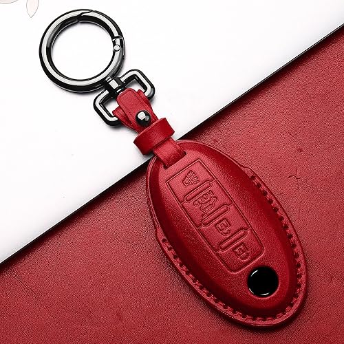 Miniatura 4 de Tukellen Compatible con Nissan - Funda de piel auténtica hecha a mano para Altima Pathfinder, Armada, Murano, Maxima, Rogue, Infinity, control