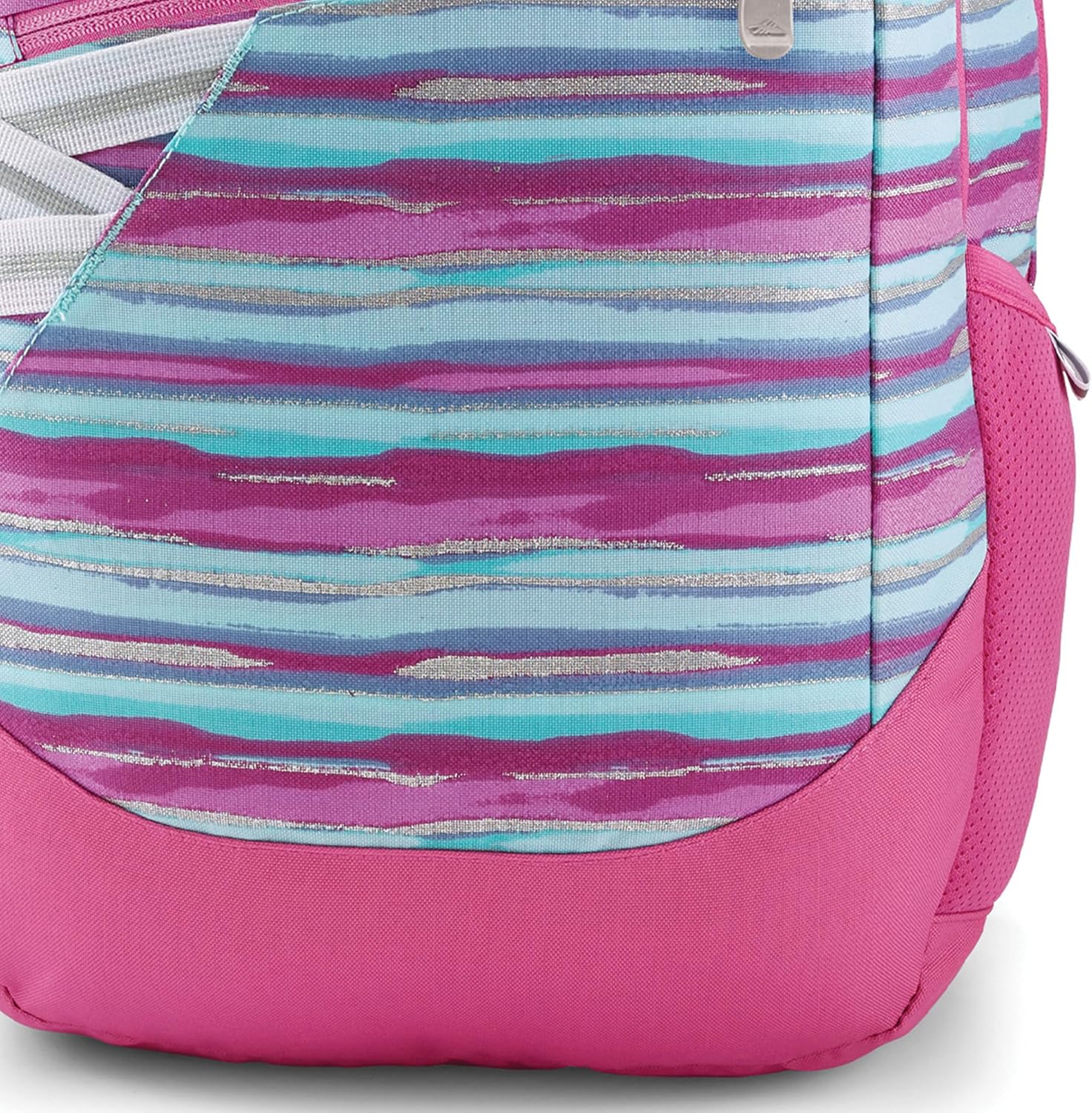 High Sierra Outburst 2.0 Carry-On Daypack Book Bag with Padded Laptop Tablet Sleeve, 360 Degree Reflectivity, Fits Most 15.6" Laptops, 28L, Watercolor Stripes