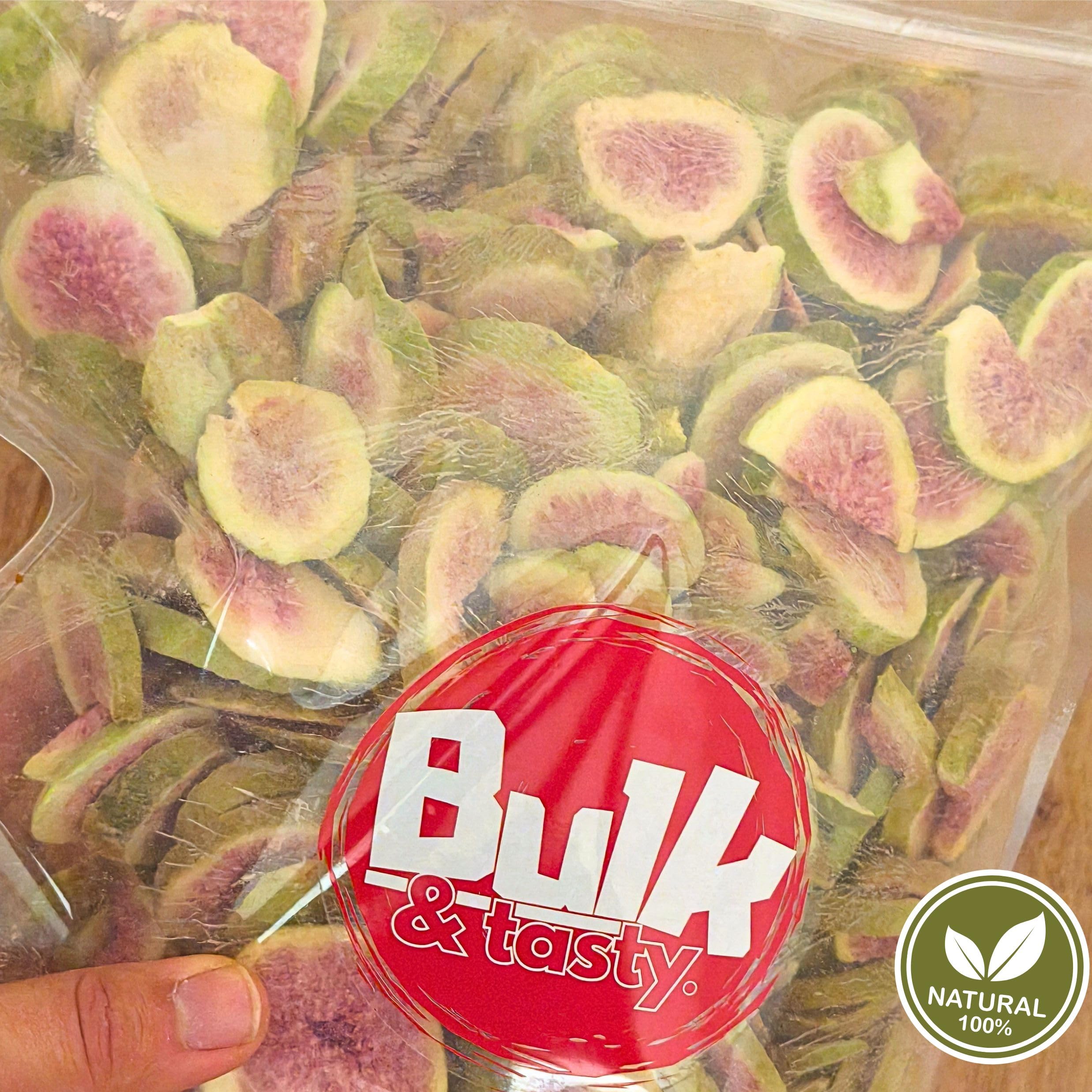 BULK & Tasty. Figue Lyophilisée Sans Sucre Ajouté | Naturel Figues Sèches Fruits Seches | Freeze Dried Fruit Fig Collations Saines | Pure Figue Seche Sec Gefriergetrocknete Feige