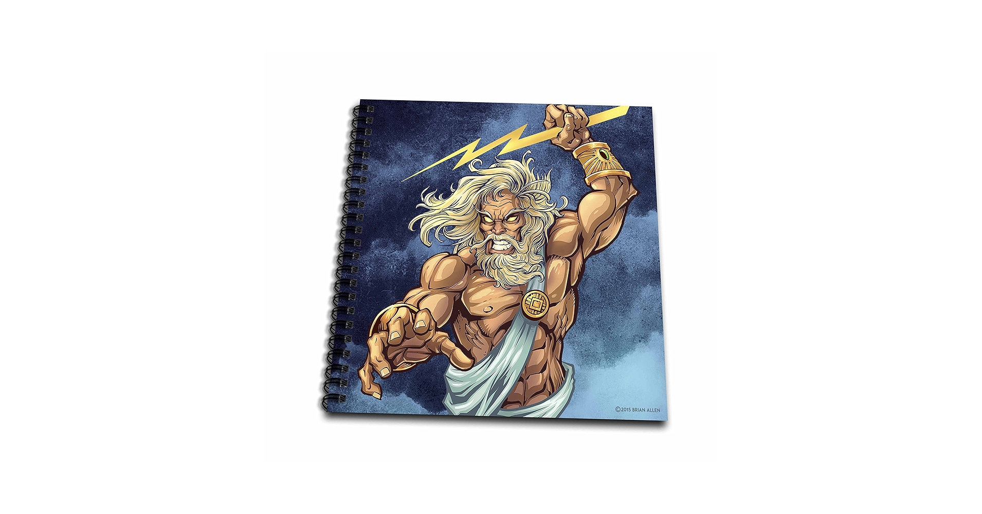 3dRose Zeus Throwing a Lightning Bolt from a Stormy Sky