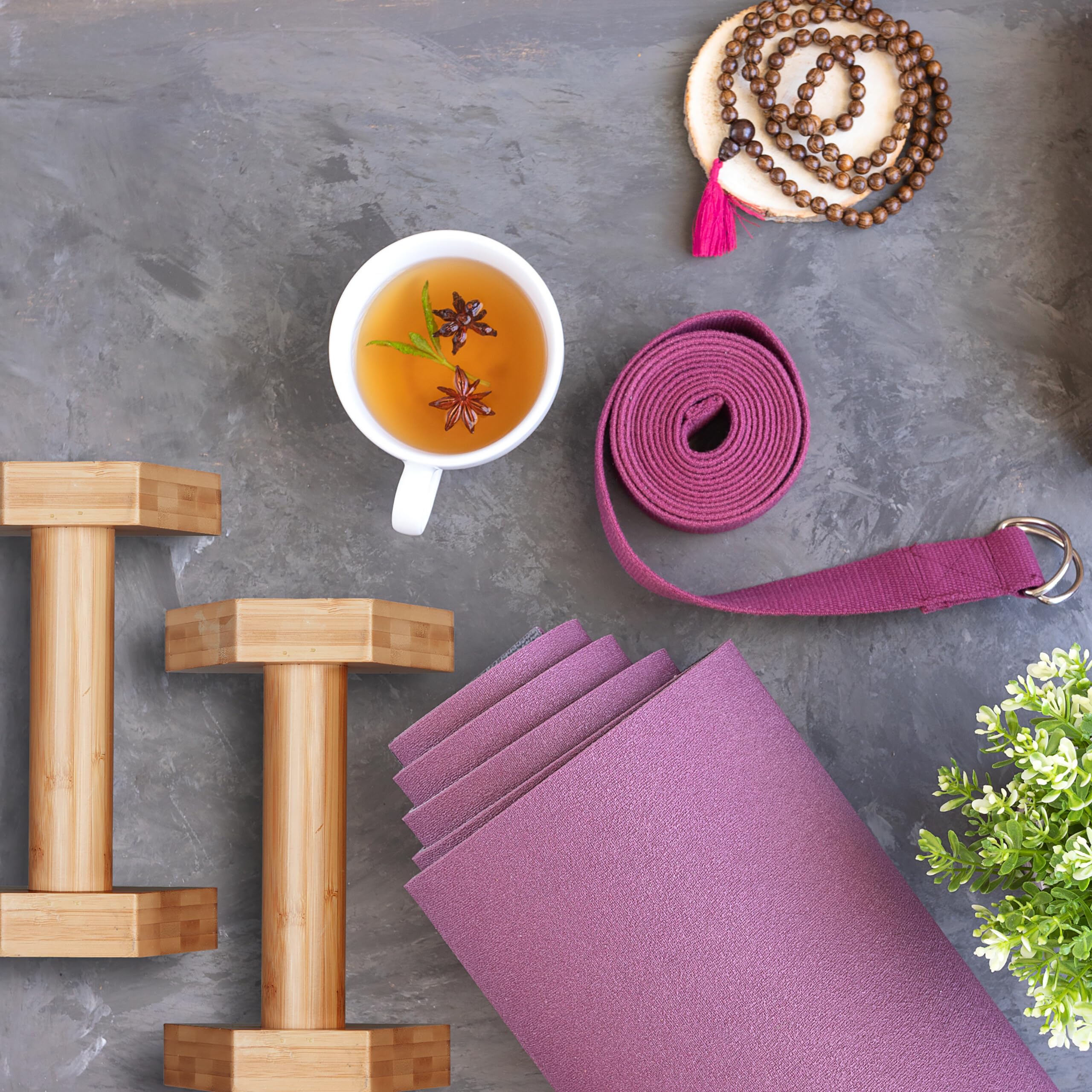 Relaxdays Maniglie Push Up, Set da 4 Manubri Fitness in bambù, Allenamento Casa e Workout Palestra, Due Misure, Marrone