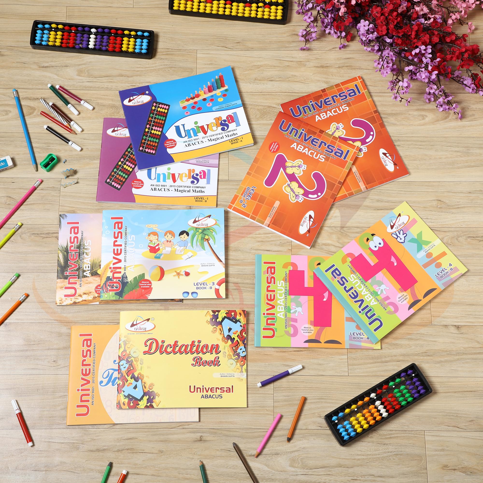 unikus Universal Abacus INC Academy Level:-1-4 Book-A, B Both -Combo Pack of 10 | Abacus Books | Abacus for Kids | Abacus Education | unikus Abacus | Parents Help Guide for Abacus | Teachers help Guide for Abacus Paperback – 10 December 2019