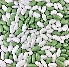 Chocolate Dragees - Eucalyptus Green and White Variation - 1 kg - Inexpensive Quality - Approximately 240 Dragees - Handmade in France