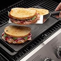 Vista 6 de Cuisinart Reversible Cast Iron Grill/Griddle Plate, 15.75” x 9” Pre-Seasoned Cooking Surface with Flat and Ribbed Sides, Stovetop Griddle for