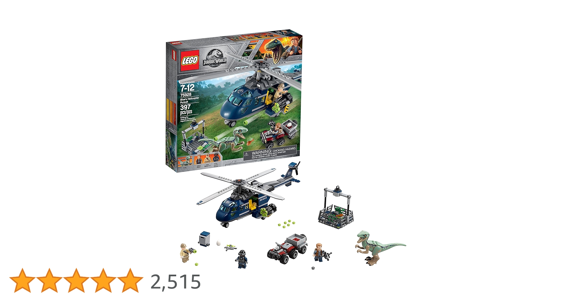 Amazon.co.jp: LEGO Jurassic World Blue's Helicopter Pursuit