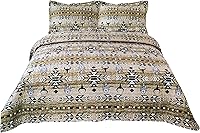 Vista 5 de Western Peak Bull Skull Native Tribal Feather Artesanal Southwestern Boho Design Juego de ropa de cama con almohadas (juego de 5 piezas, King)