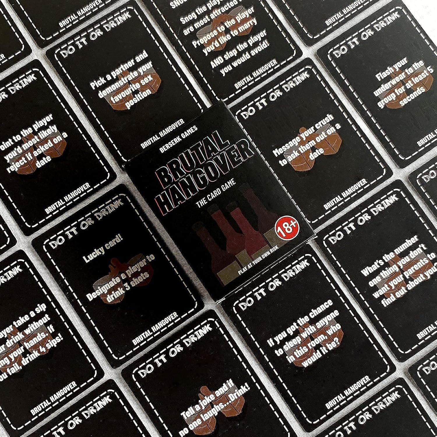 Brutal Hangover 3 In 1 Adult Party Game Brutal Hangover Drinking Card Game - 3-in-1 Party Game For Adults | Bachelor & Bachelorette Parties | Do It Or Drink Challenges 3-in-1 Drinking Game - Foto 12