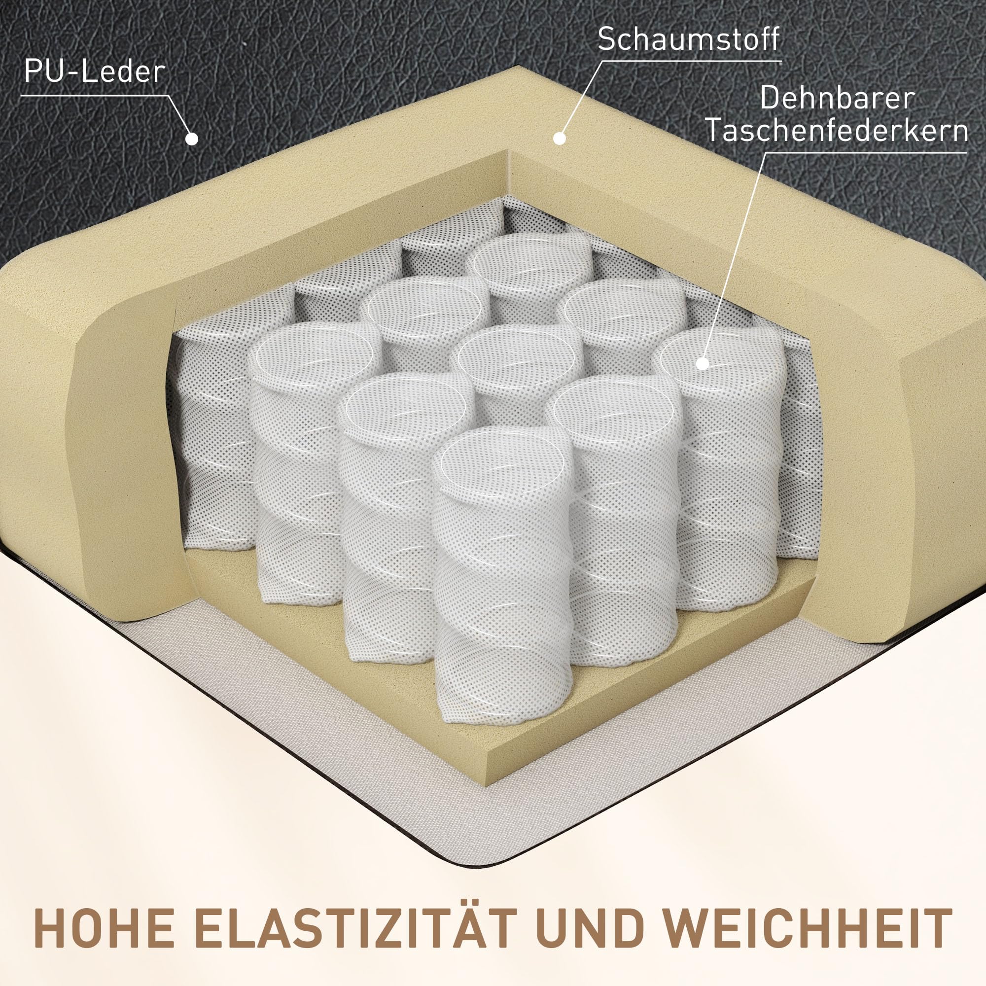 HOMCOM Relaxsessel verstellbar Massagesessel mit Liegefunktion, Heizung, Drehbar Fernsehsessel mit Wippfunktion, Becherhalter, Seitentasche, Timer, Kunstleder für Wohnzimmer Schwarz
