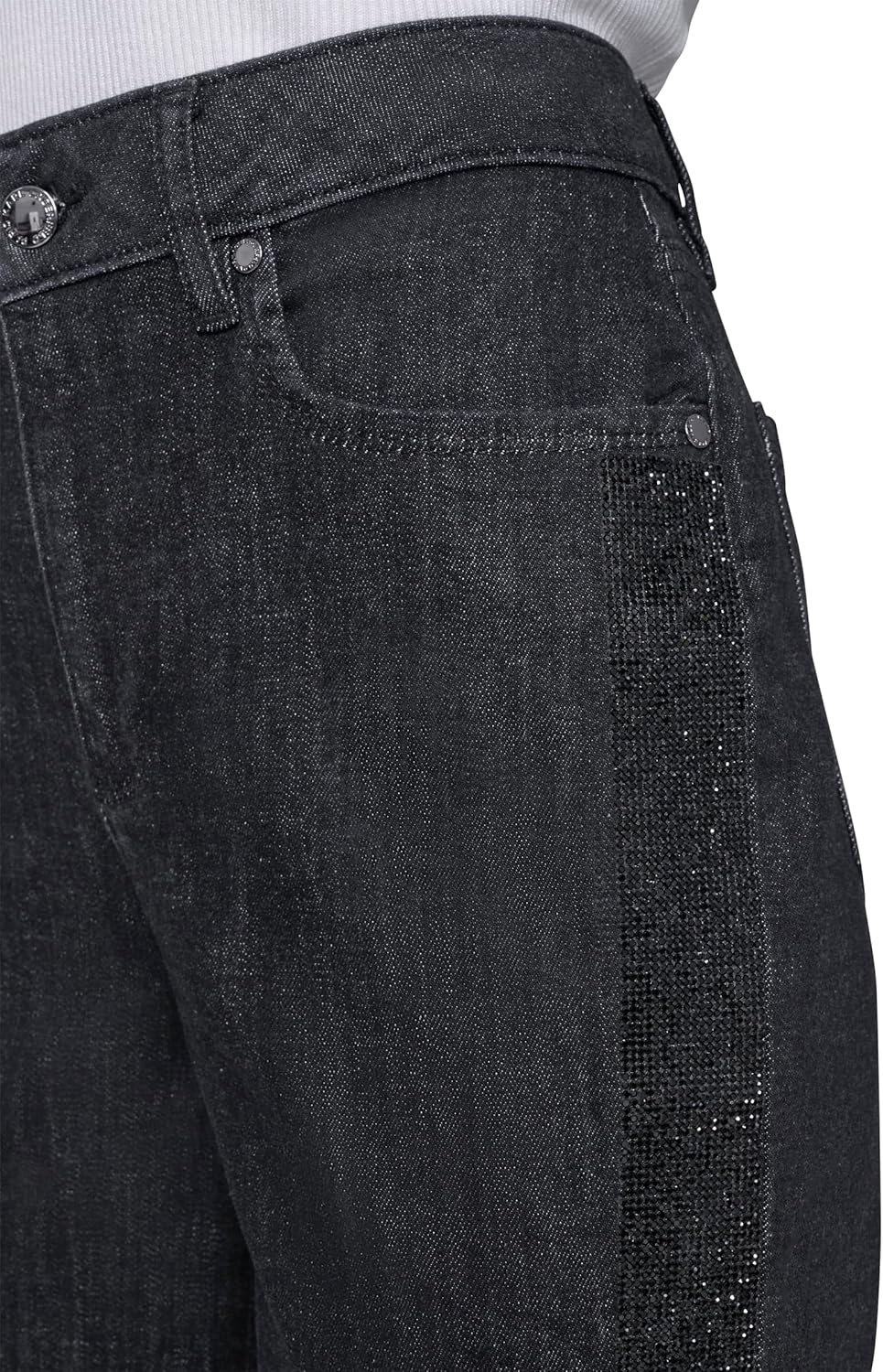 Karl Lagerfeld Womens Straight Essential Sequin Side Stripe Denim - Image 4