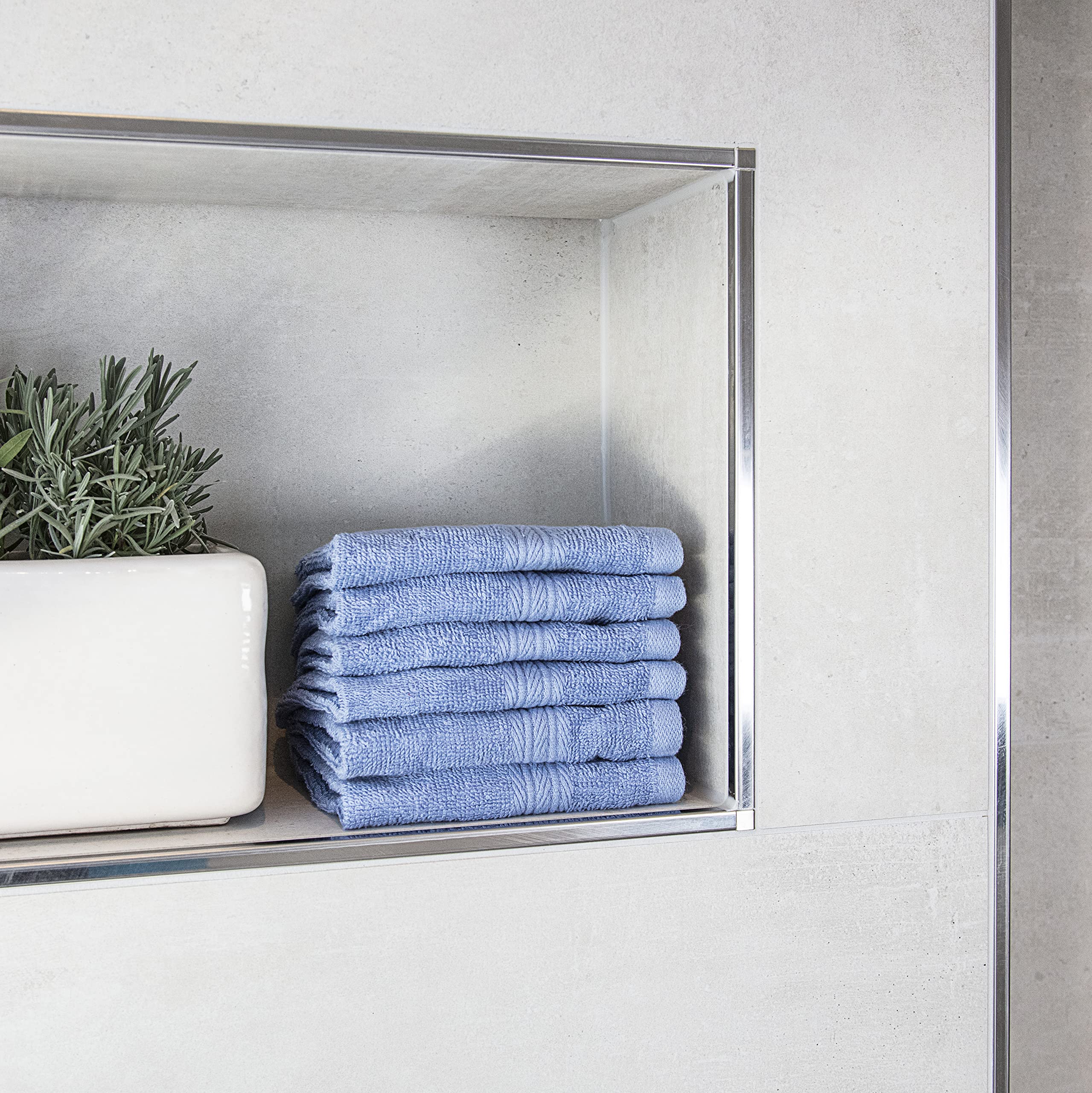 ALCLEAR Lot De 2 Draps De Bain 70x140cm Gris Agent - Serviettes Éponge Haut De Gamme Oeko-Tex