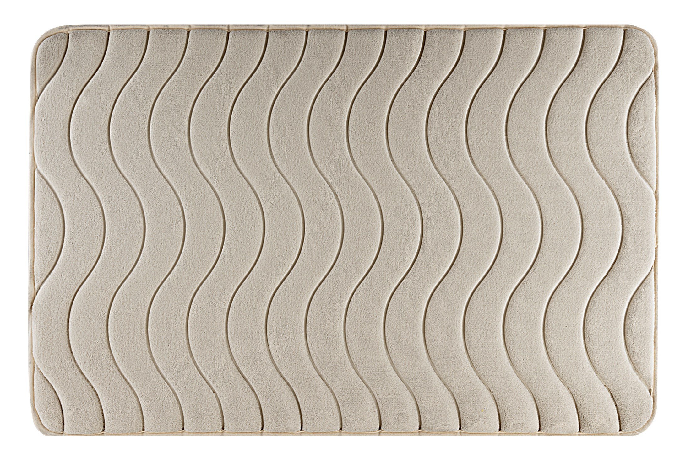 Bedematte beige en tissu noble Eurofirany Wave 90x60 cm