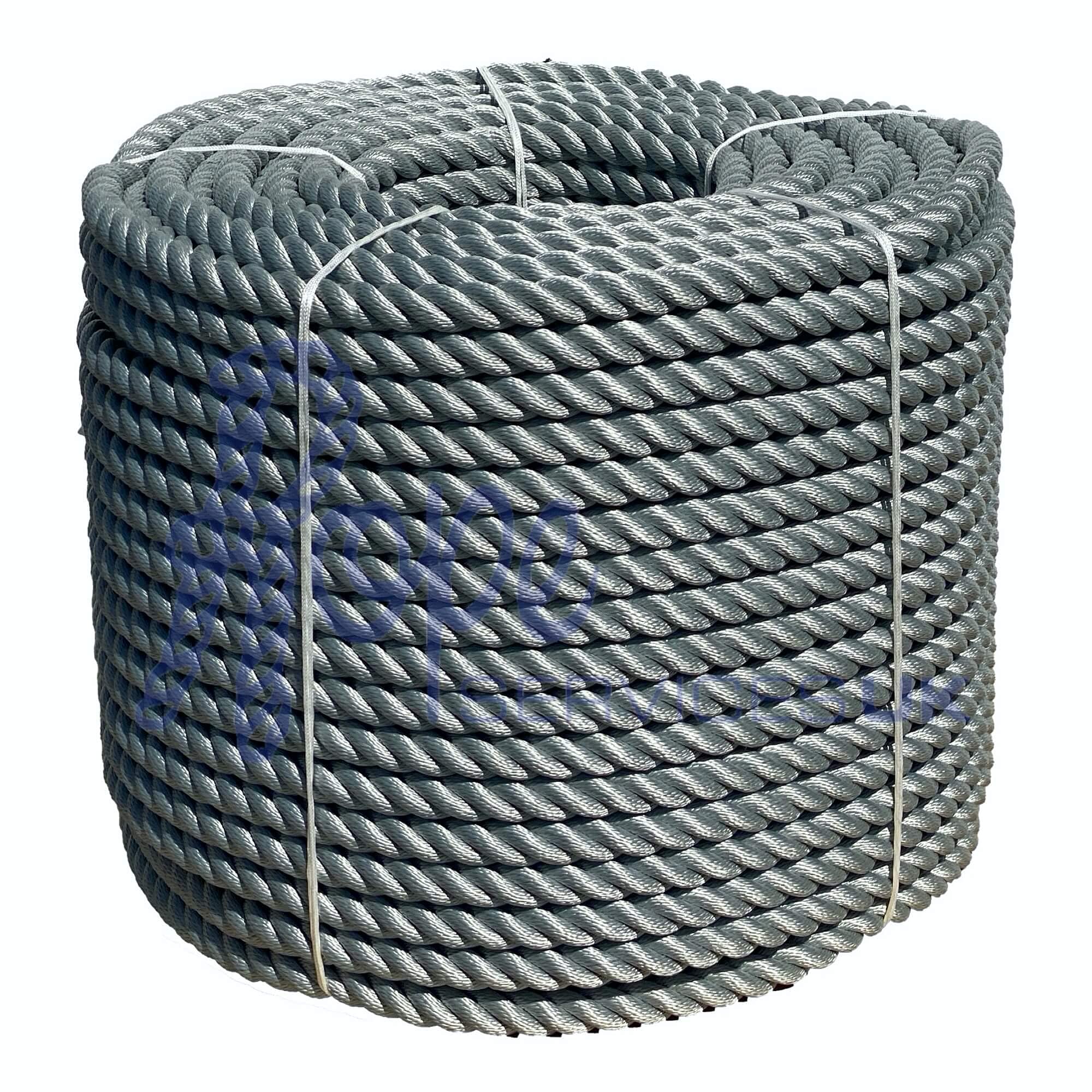Ropeservices Uk Grey - 24Mm Synthetic Decking Rope X 20M Decorative Garden Rope, Balustrade