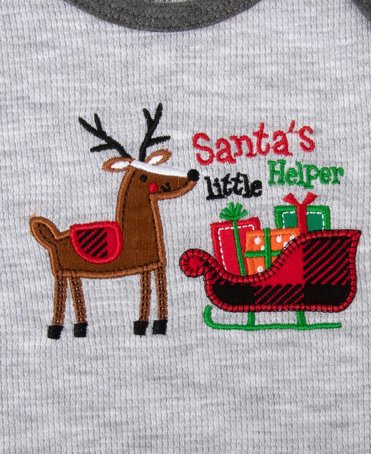 Miniatura 2 de My First Christmas - Disfraz de bebé niño de renos Papá Noel pequeño ayudante pijama de Navidad para dormir y jugar de 3 a 9 meses