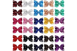 CÉLLOT 4” Glitter Hair Bows for Girls