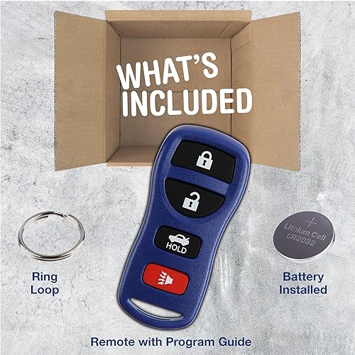 Miniatura 29 de 2 llaveros KeylessOption para Nissan Altima Maxima Infiniti 2002 2003 2004 2005 2006 2007 2008 2009 2010 2011 2012 2013 2014 2015 2016 2017 Control